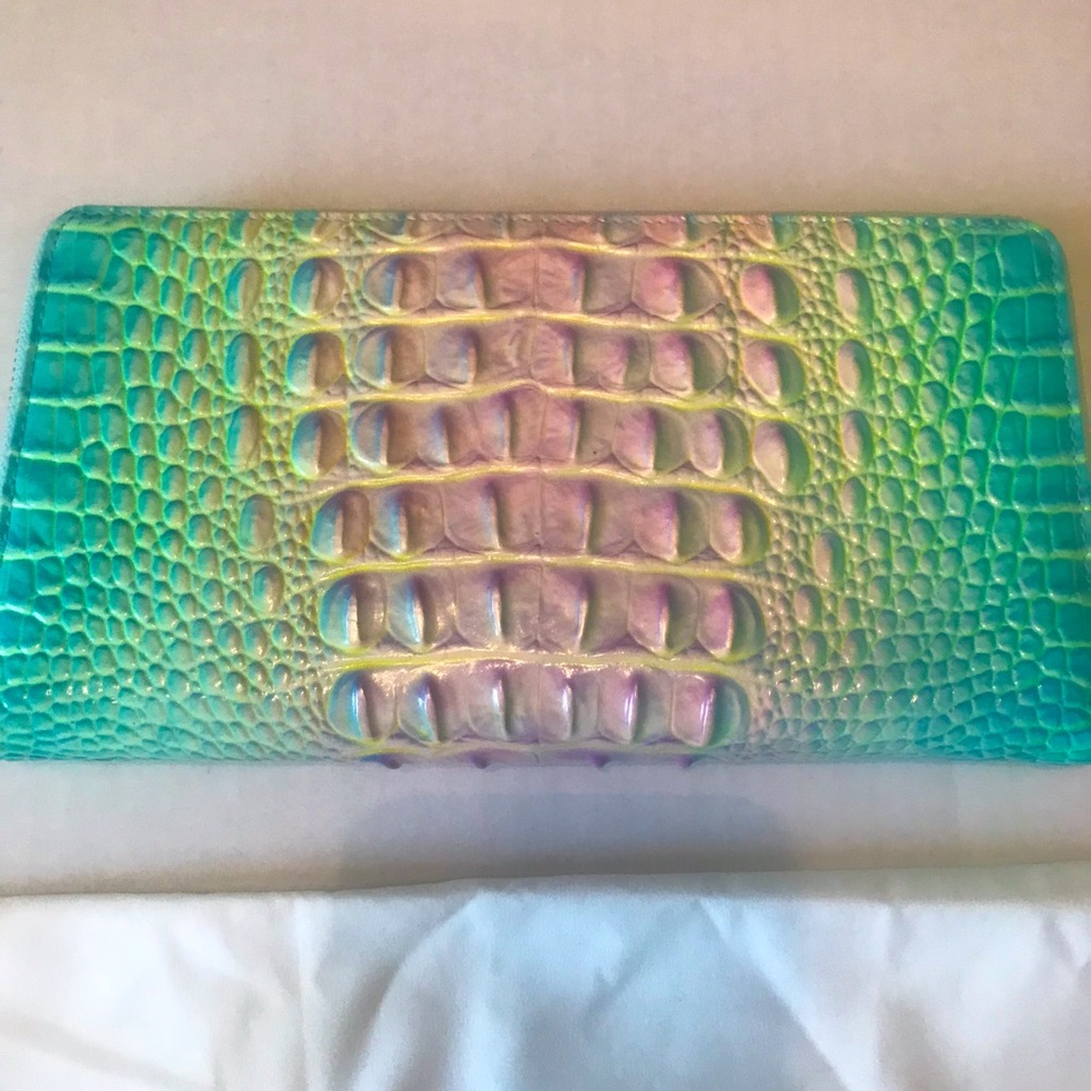 💝Gorgeous Brahmin cotton candy skyler travel wallet/clutch/wristlet 💝